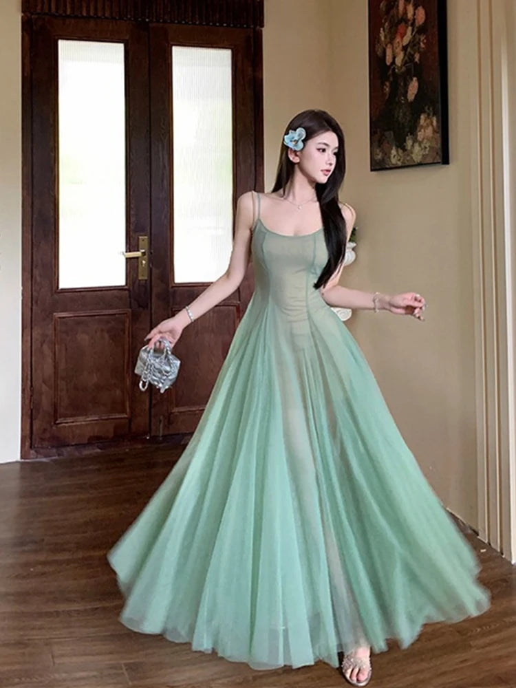 green emerald velvet dress OSFVNOXV Womens Summer Dresses Bohemian Dresses Spaghetti Strap Smocked  Beach Sundresses Sleeveless Flowy Maxi Dress The Green at Amazon Women's  Clothing store main image 1