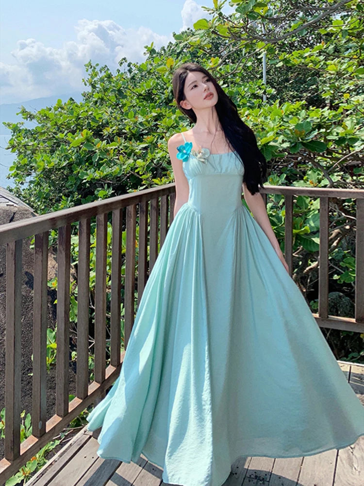 fitted lace wedding dress Short Sleeve Prom Dress Sky Blue Maxi main image 1