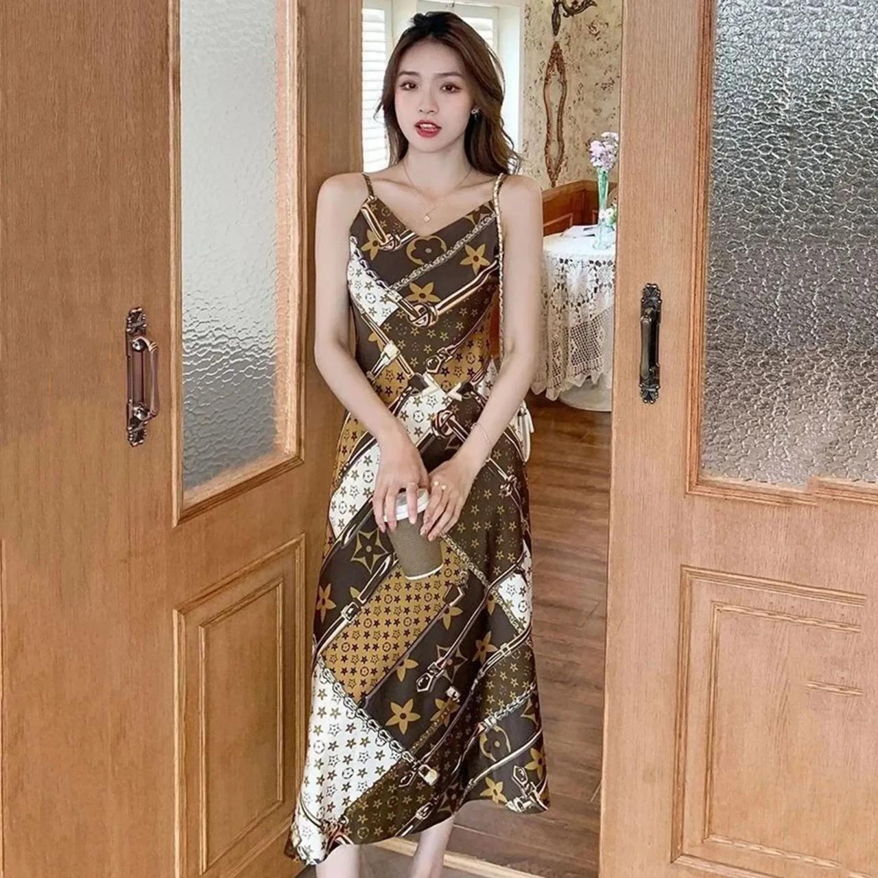 knee length dresses for ladies Cora Pastel Floral Patchwork Maxi Dress main image 1