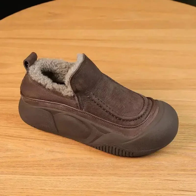 Cozy Fleece-lined Slip-on Waterproof Casual Shoes