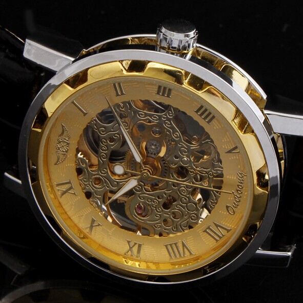 Leather watch for Man, steampunk wrist watch, gift for men,mechanical watch,boyfriend gift