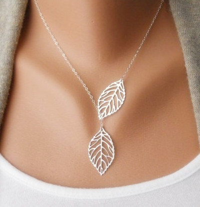 Branch necklace, silver branch necklace, branch charm necklace
