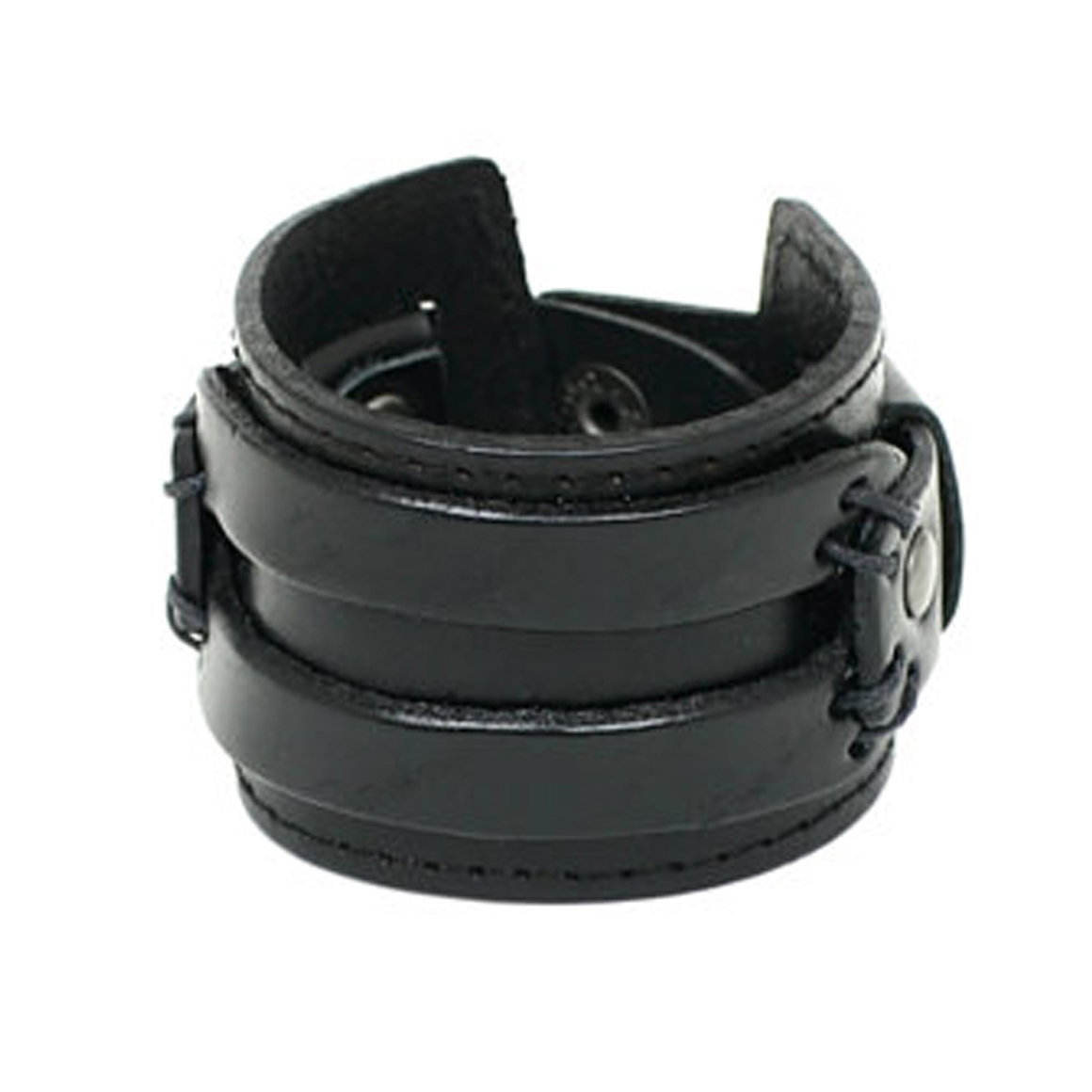 Cuff bracelet,Antique Men's Black Leather Cuff Bracelet, Leather Wrist Band Wristband Handcrafted Jewelry