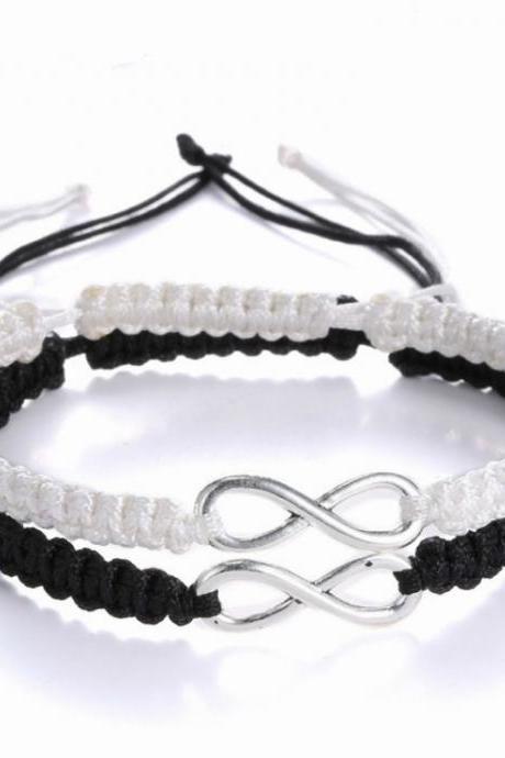 2pcs Infinity Love Couples Bracelet Set Lovers Bracelet Set Infinity Jewelry gift
