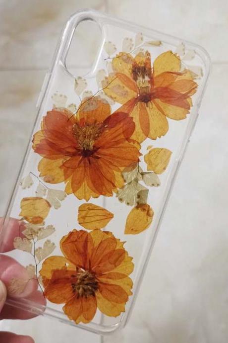 Real Dry Flower Clear Phone Case For Iphone Xr