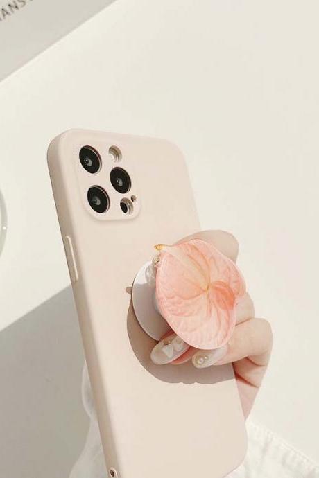 Flower Stand Holder Silicone Phone Case 