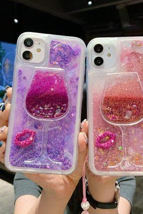 Shining Liquid Silicone Phone case with strap 