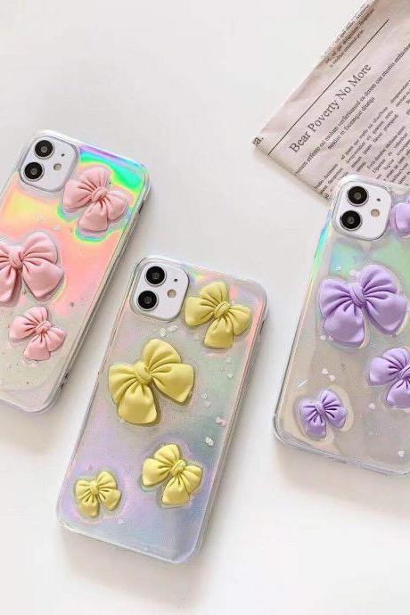 Bowknot Soft Clear Phone Case 