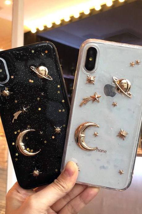 Moon Space Soft Phone Case 