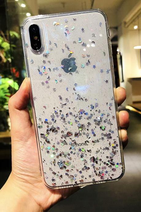 Glitter Clear Soft Phone Case 