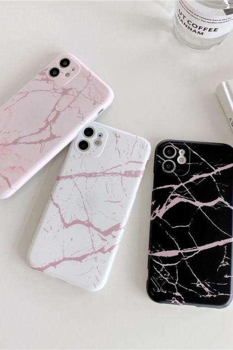 Marble Pattern Soft Silicone Phone Case 