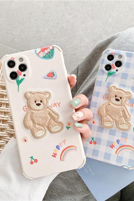Cute Bear Silicone Phone Case 