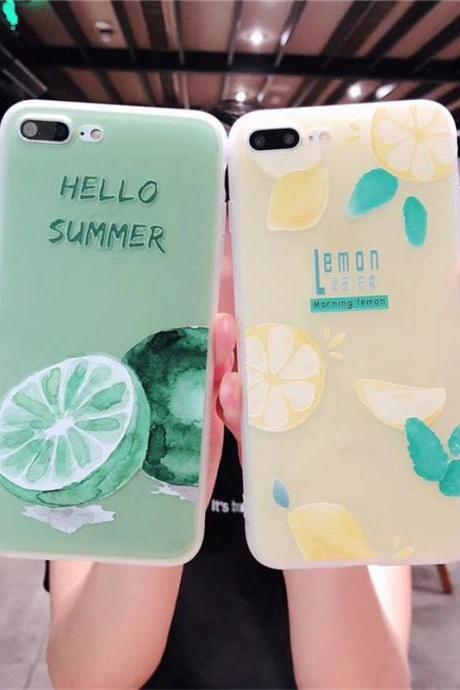 Summer Lemon Soft Silicone Phone Case