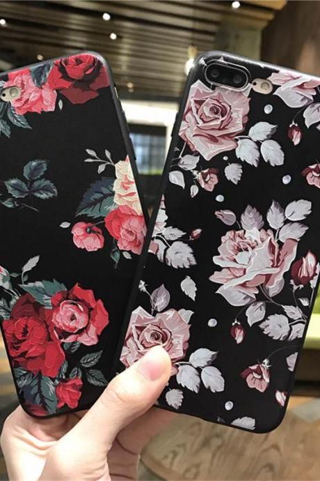 Rose Flower Silicone Phone Case