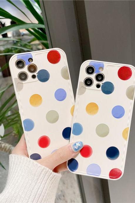Colorful Dots Silicone Phone Case