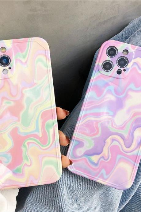 Colorful Wave Silicone Phone Case