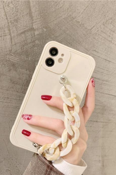Metal Chain Bracelet Phone Case For Iphone 14 13 11 12 Pro Max Mini Plus Xs Max Xr X Cover