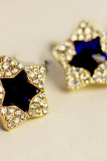 Fashion Jewelry Rinestone Star Earring Cute Ear Studs For Women