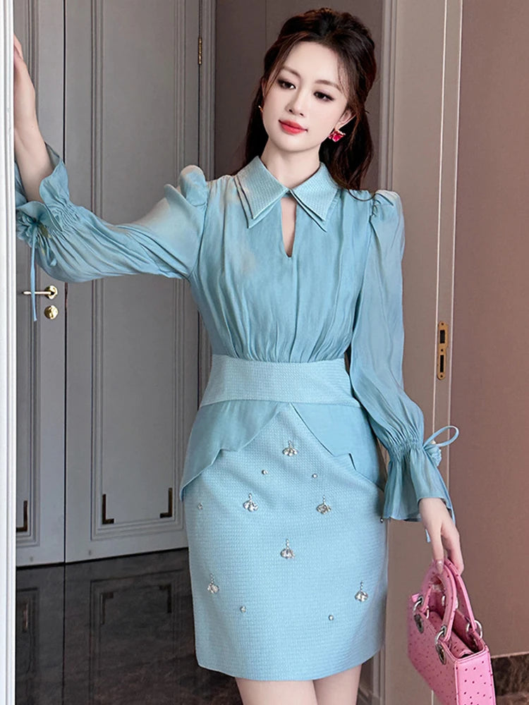 Frances Dress in Blue main image 1
