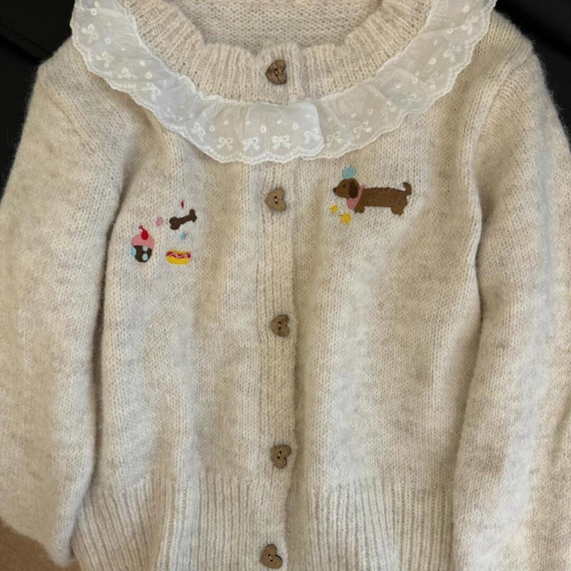Multi Dog Button Up Cardigan main image 0